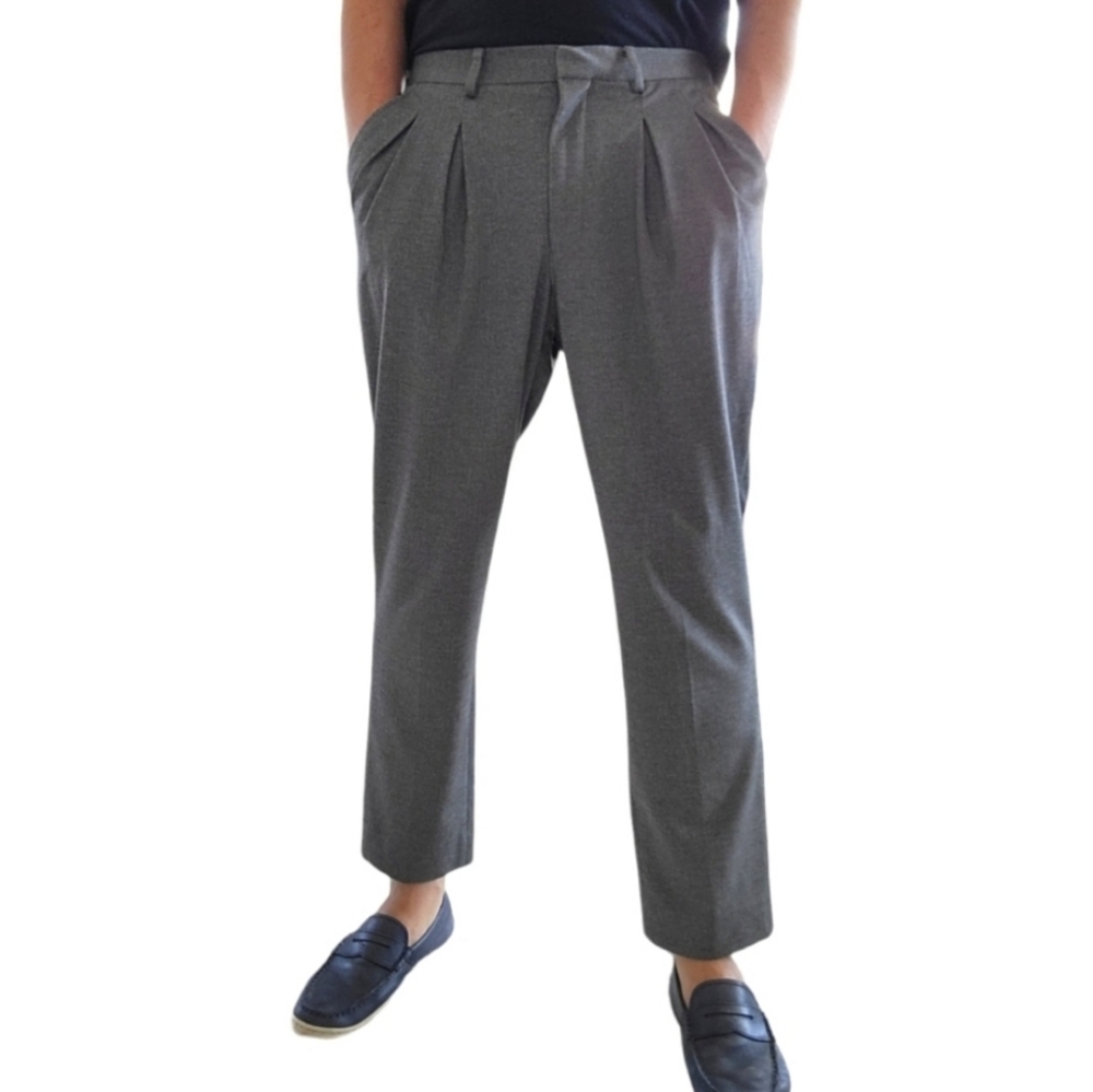 ASOS Wide Crop Pants in Gray